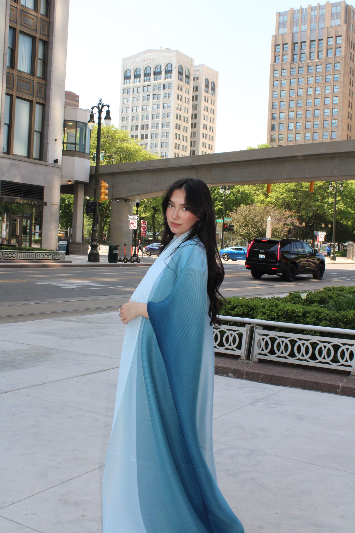 DUBAI ABAYA- Island Blue