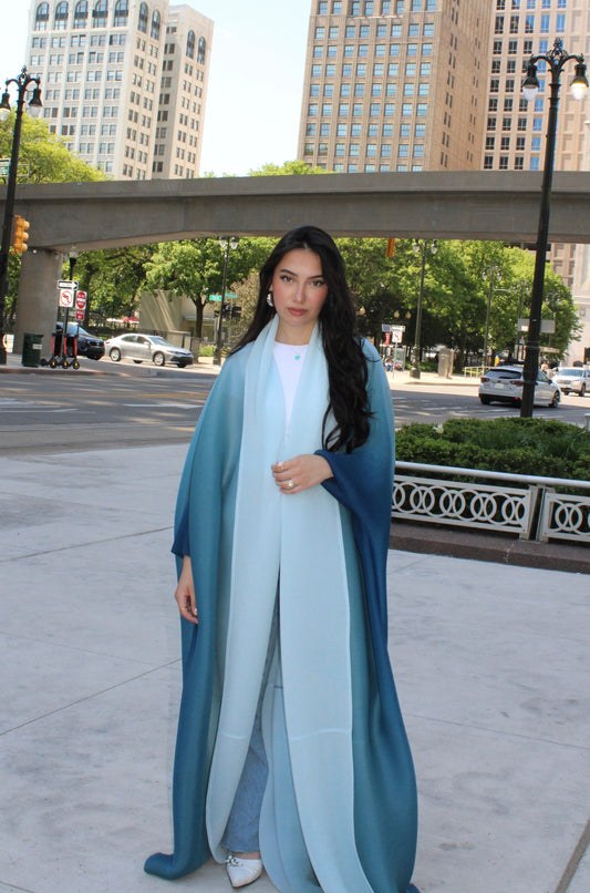 DUBAI ABAYA- Island Blue