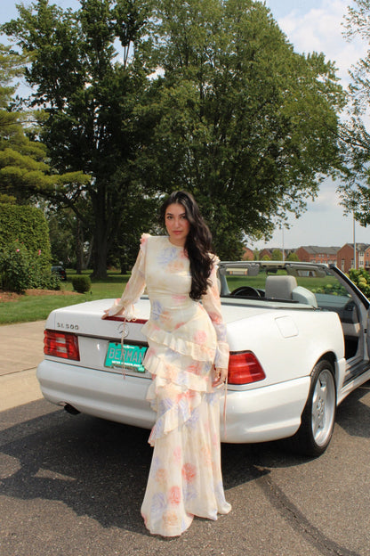 Young Love Pale Yellow Ruffle Dress