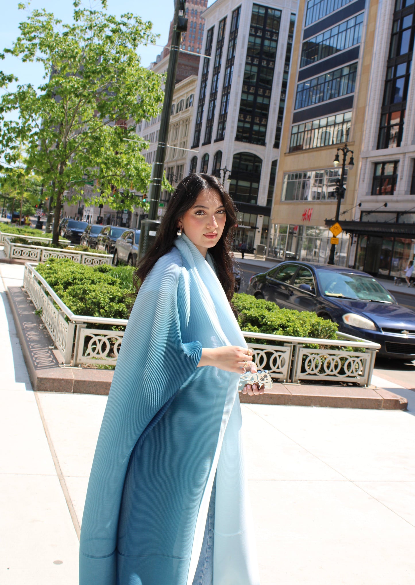 DUBAI ABAYA- Island Blue